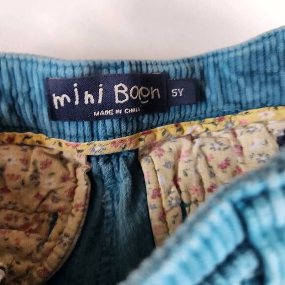 Mini Boden 5 year girls corduroy pleated cuffed shorts Autumn chunky - Picture 3 of 5